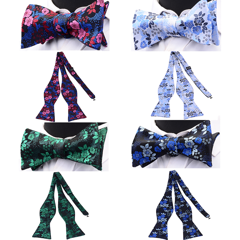 Silk Tie Striped - Rbodc gravata borboleta masculina, flor, azul,