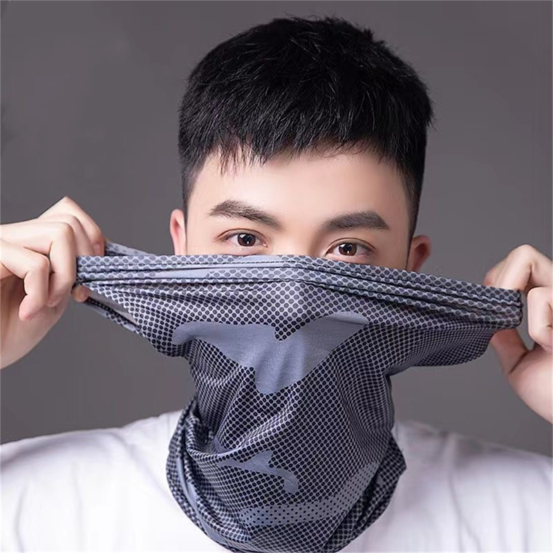 Ascot Neck Scarf - Proteção uv gelo seda rosto capa