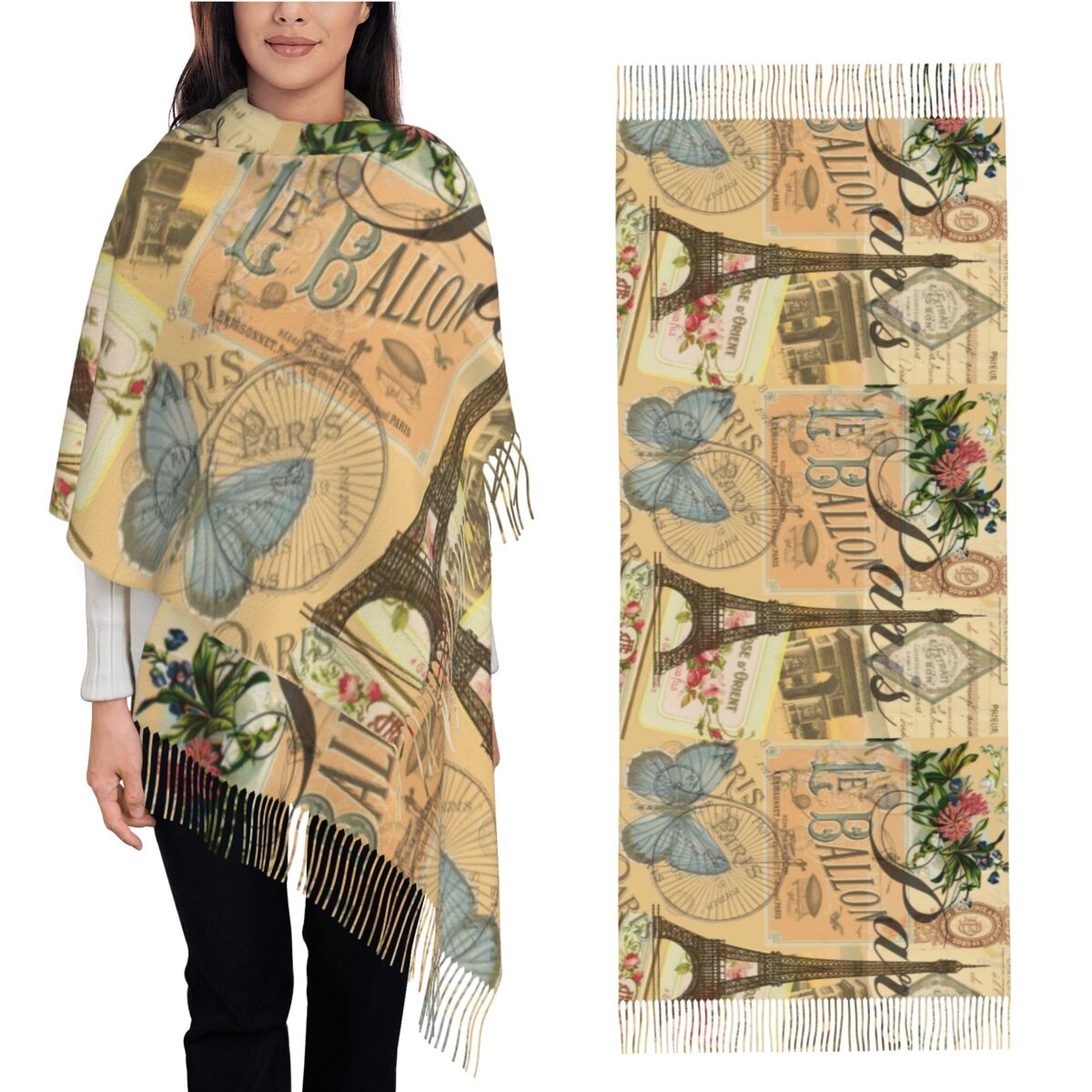 Pashmina Wrap Large - Xale envoltório feminino inverno grande cachecol