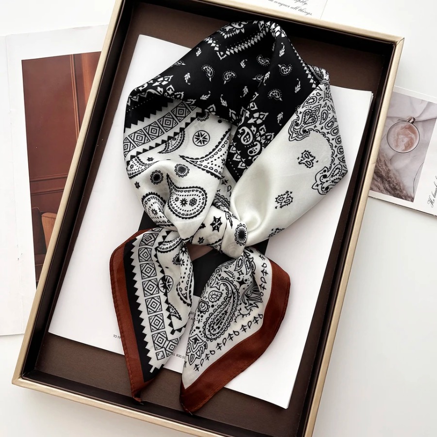 Bandana Cotton - 2025 Lenço Quadrado de Seda para
