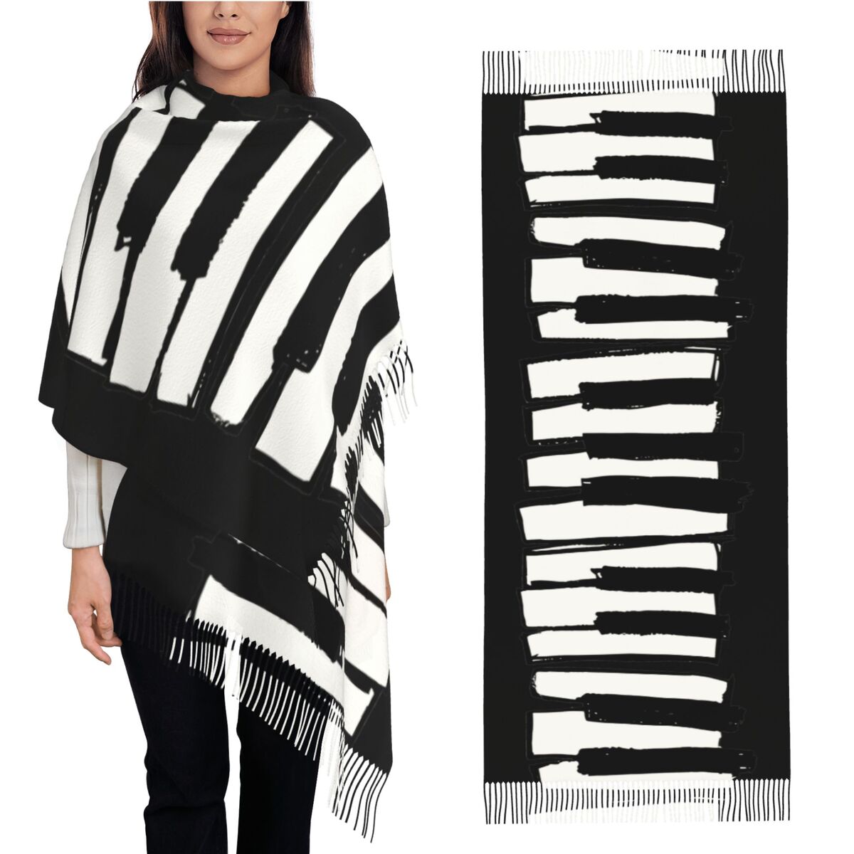 Cachecol minimalista com tecla - Pashmina Wrap Large avaliação e preço