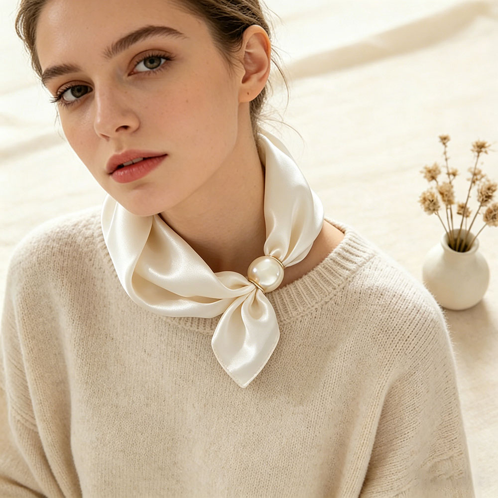 Lenço de Seda Fino com Pingent - Ascot Neck Scarf avaliação e preço