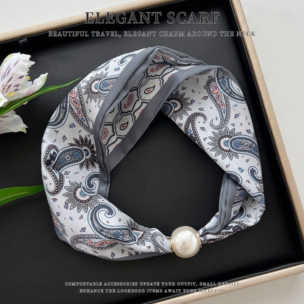 Lenço de Seda Elegante com Fec - Ascot Neck Scarf avaliação e preço