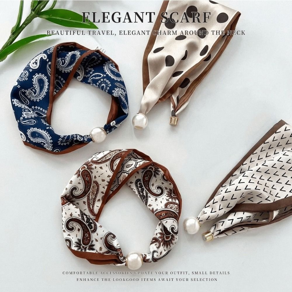 Lenço de Seda Elegante com Fec - Ascot Neck Scarf avaliação e preço