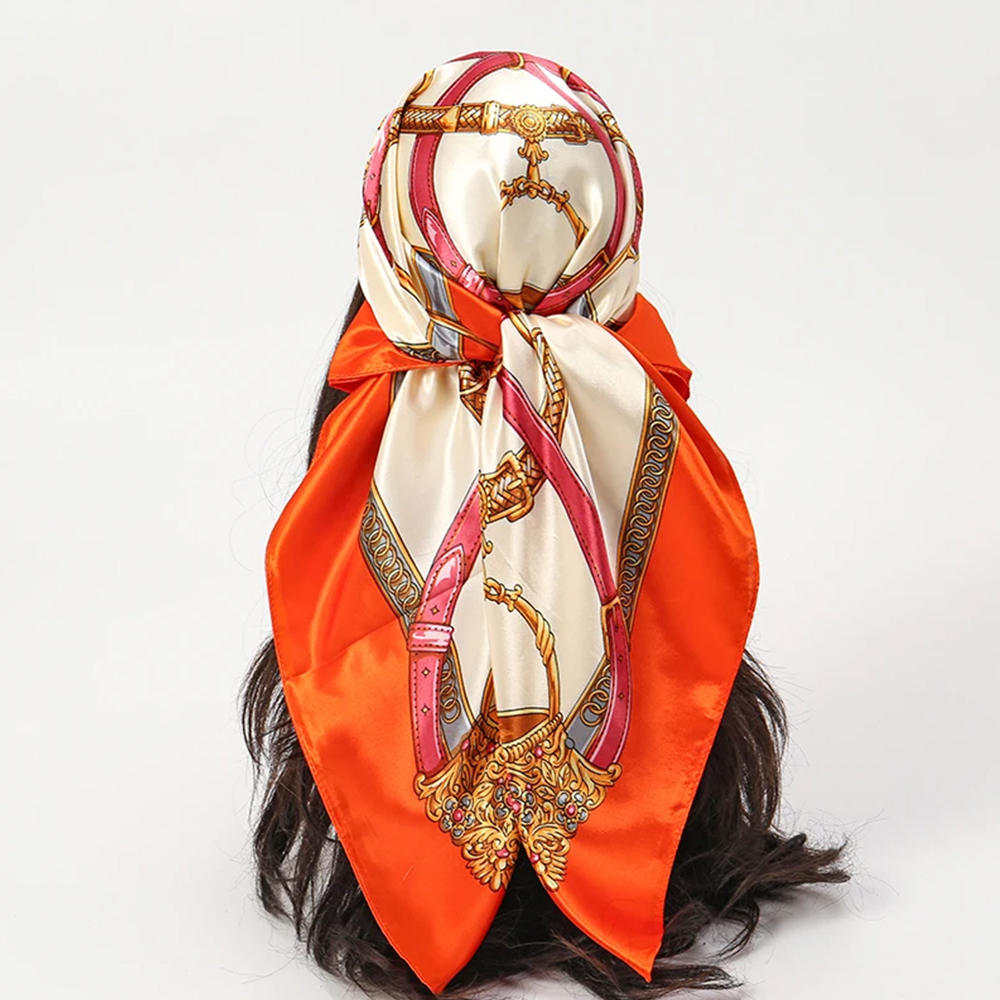 Lenços de Moda 90*90cm para Mu - Ascot Neck Scarf avaliação e preço