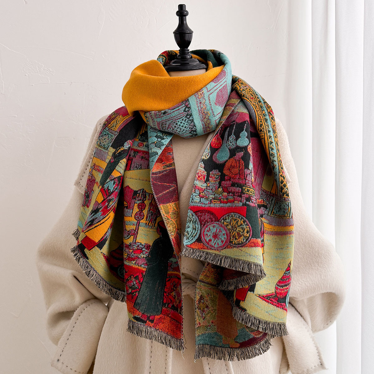 Cachecol Feminino de Imitação  - Pashmina Wrap Large avaliação e preço
