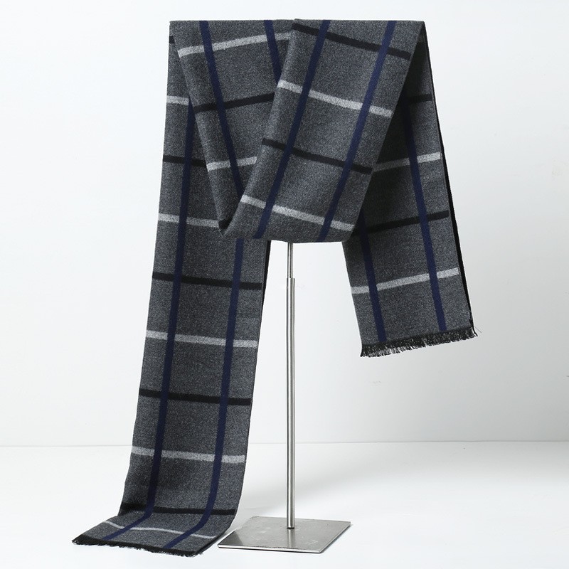 Marca de designer xadrez mascu - Muffler Men Wool avaliação e preço