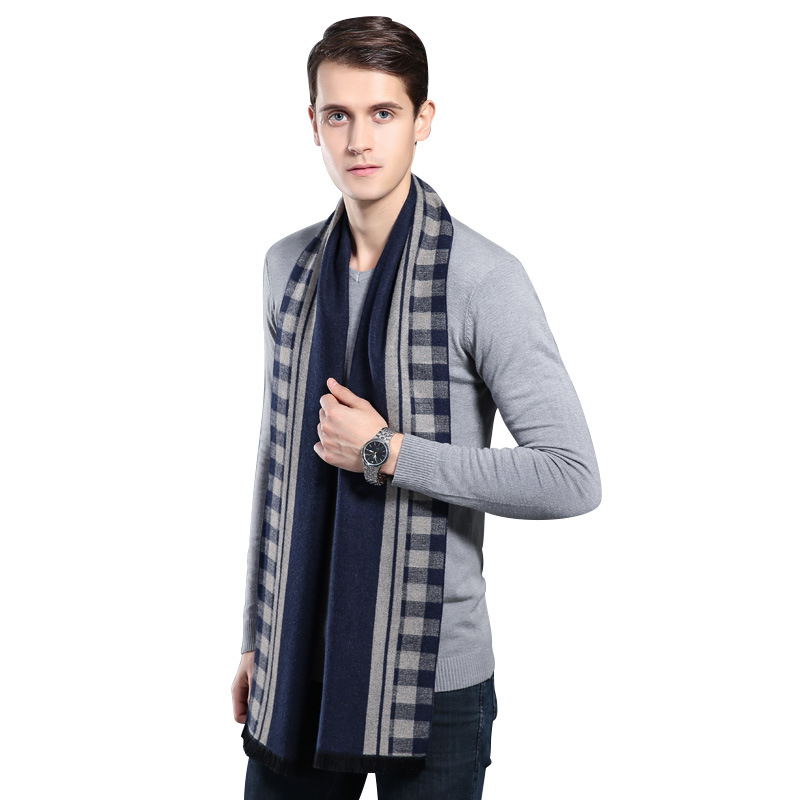 Marca de designer xadrez mascu - Muffler Men Wool avaliação e preço