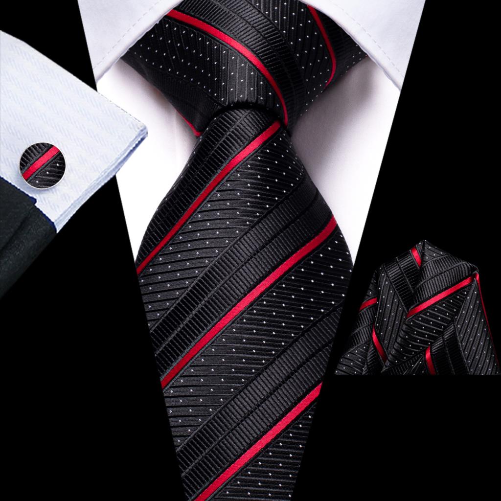 Hi-tie listrado preto vermelho - Silk Tie Striped avaliação e preço