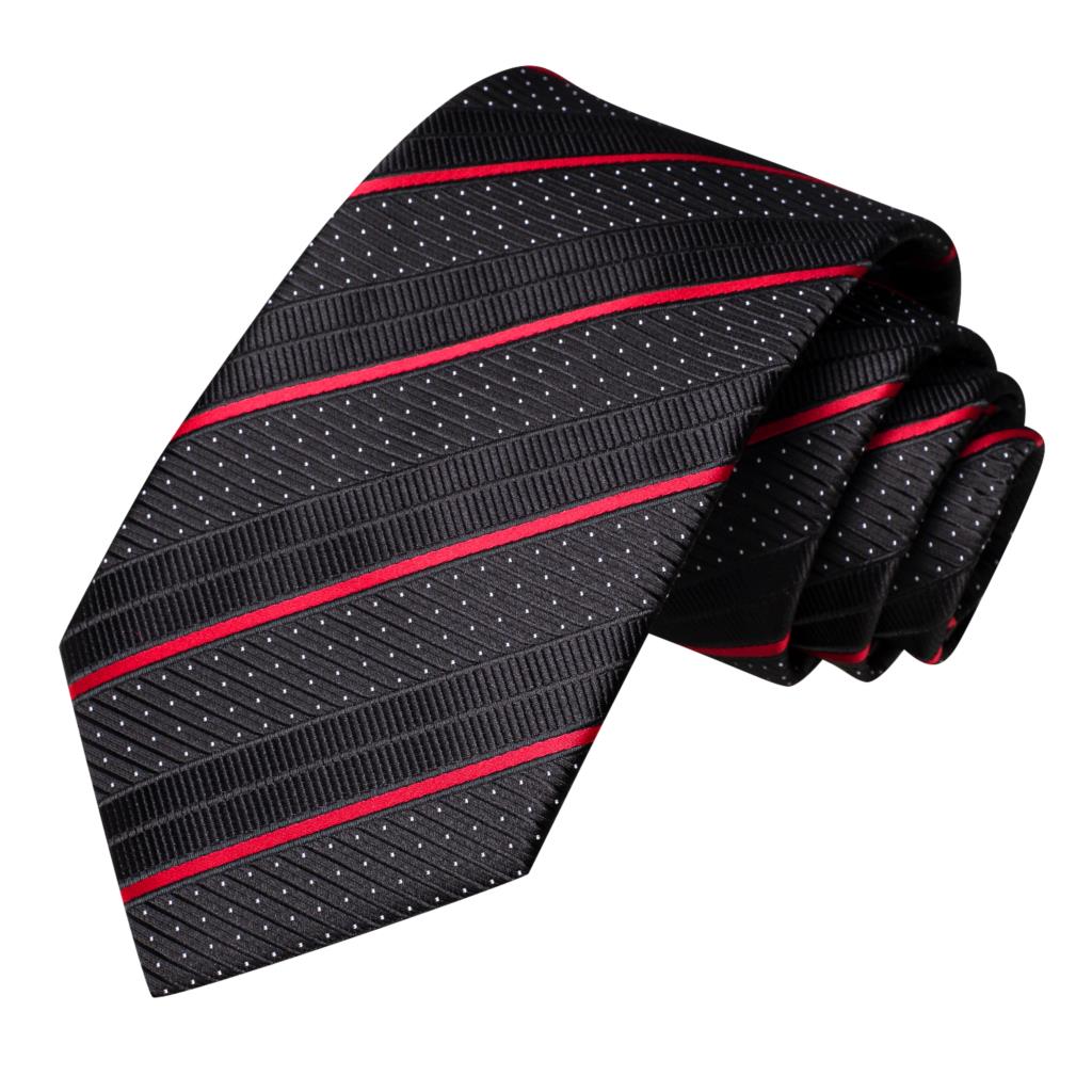 Hi-tie listrado preto vermelho - Silk Tie Striped avaliação e preço